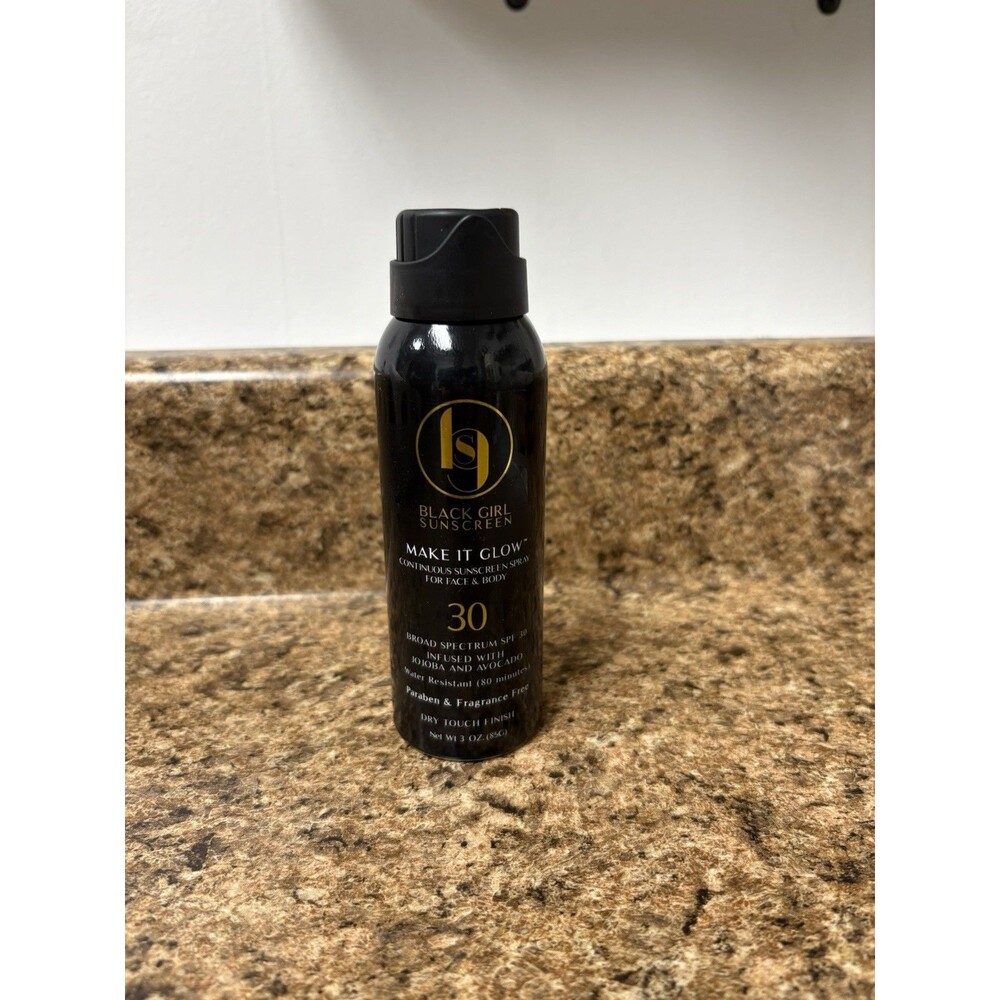 Black Girl Make It Glow 3oz Sunscreen Spray SPF 30 NEW Fast Shipping